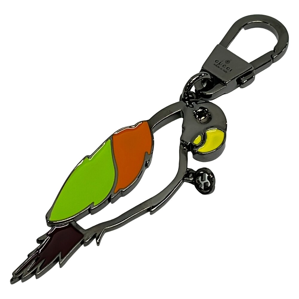 Gucci Bag Charm Gun Metallic Light Green Multi